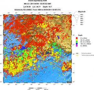 regional historical seismicity