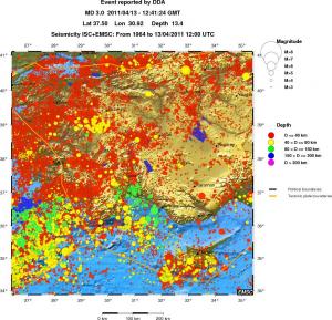 regional historical seismicity