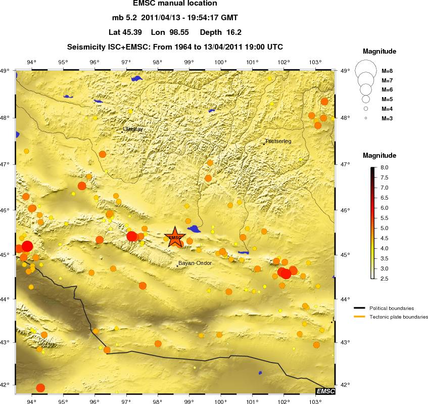 regional magnitude historical seismicity
