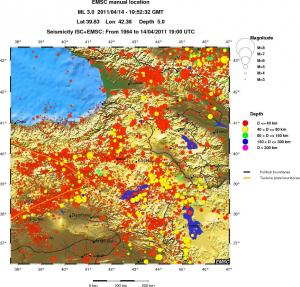 regional historical seismicity