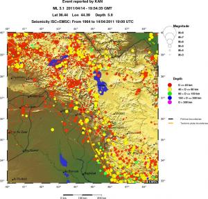 regional historical seismicity