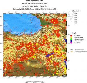 regional historical seismicity