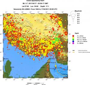 regional historical seismicity