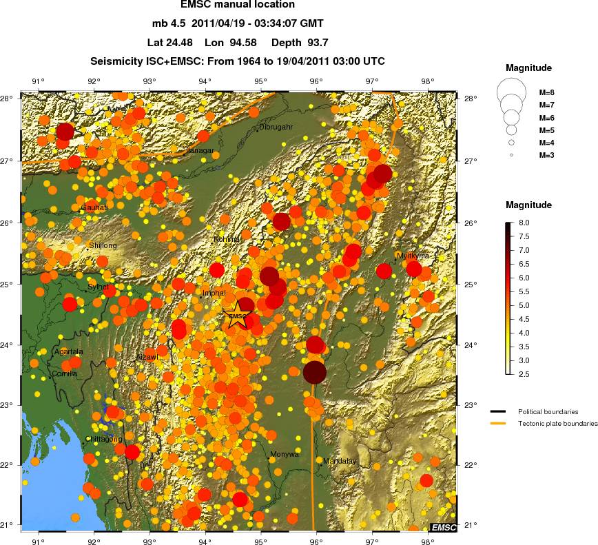 regional magnitude historical seismicity