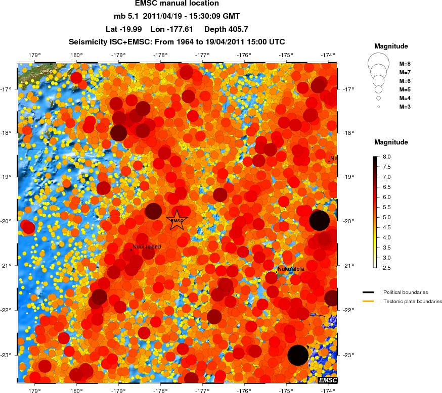 regional magnitude historical seismicity