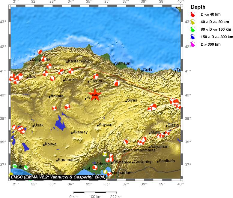 Regional moment Tensor
