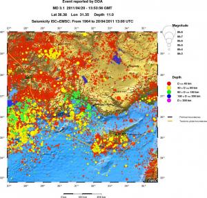 regional historical seismicity