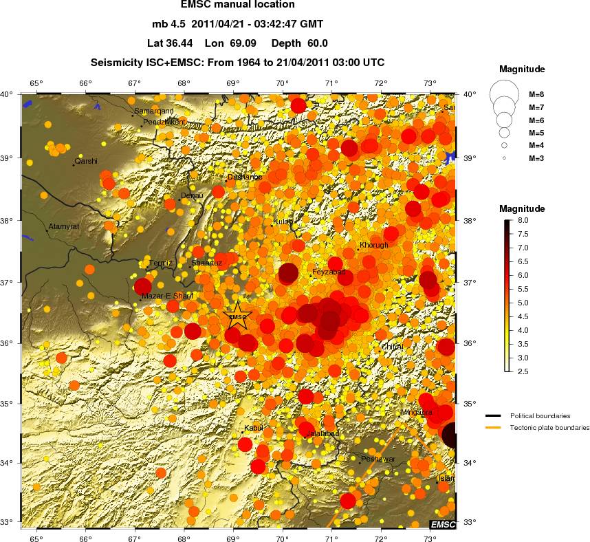regional magnitude historical seismicity