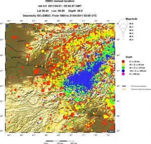 regional historical seismicity