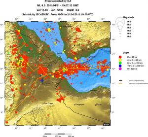 regional historical seismicity