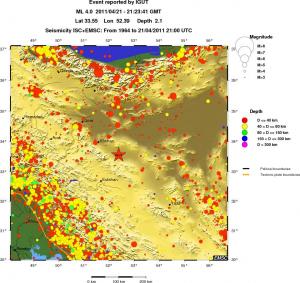 regional historical seismicity