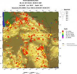 regional historical seismicity