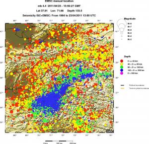 regional historical seismicity