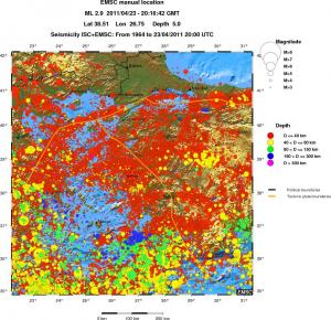 regional historical seismicity