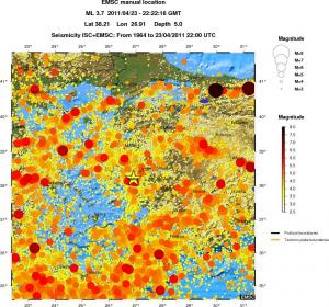 regional magnitude historical seismicity