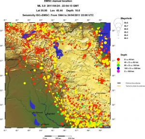 regional historical seismicity