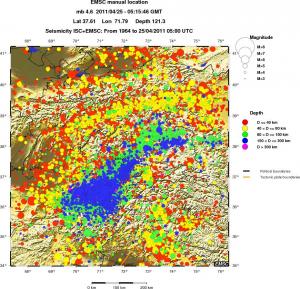 regional historical seismicity