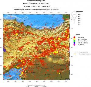 regional historical seismicity