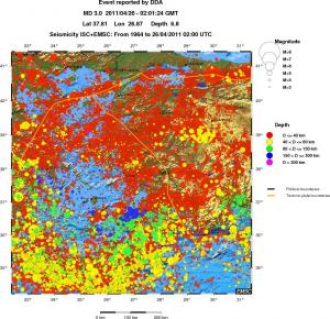 regional historical seismicity
