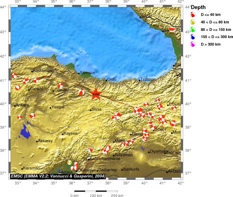Regional moment Tensor