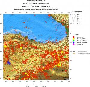 regional historical seismicity