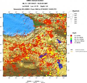 regional historical seismicity