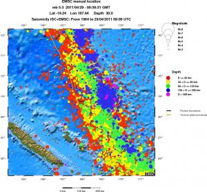 regional historical seismicity