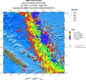 regional historical seismicity