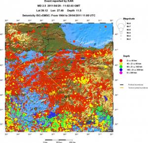 regional historical seismicity
