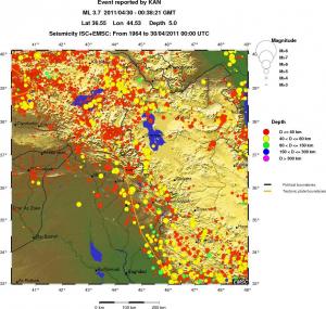 regional historical seismicity