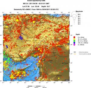 regional historical seismicity