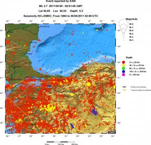 regional historical seismicity