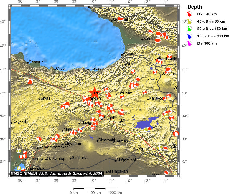 Regional moment Tensor