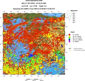 regional historical seismicity