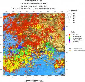 regional historical seismicity