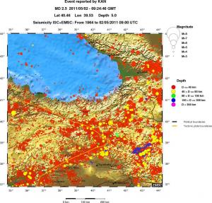 regional historical seismicity