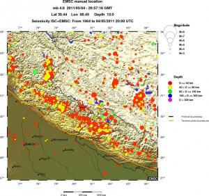 regional historical seismicity