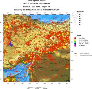 regional historical seismicity