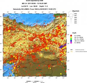 regional historical seismicity