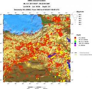 regional historical seismicity