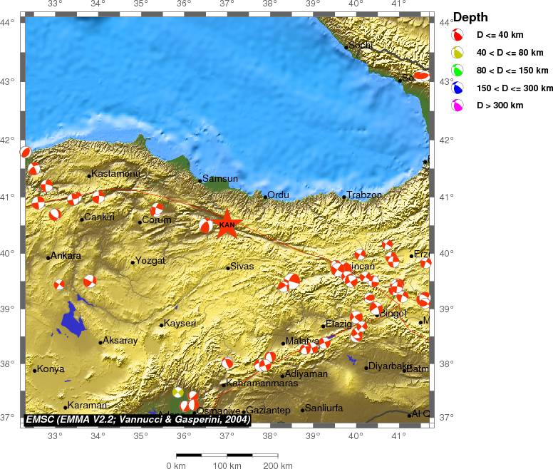 Regional moment Tensor