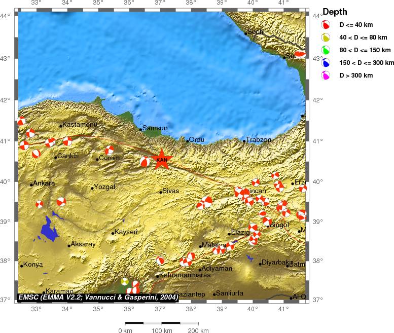 Regional moment Tensor