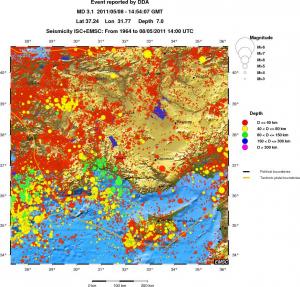 regional historical seismicity