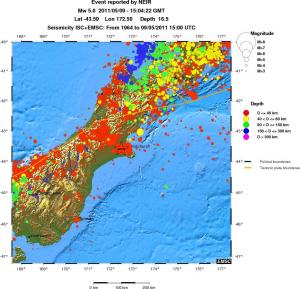 regional historical seismicity