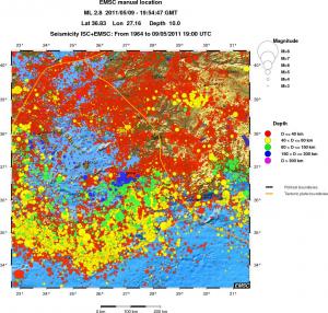 regional historical seismicity