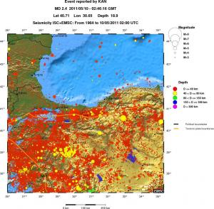 regional historical seismicity