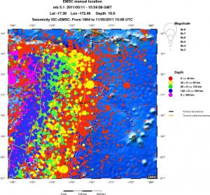 regional historical seismicity