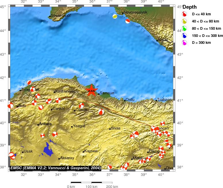 Regional moment Tensor