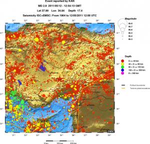 regional historical seismicity