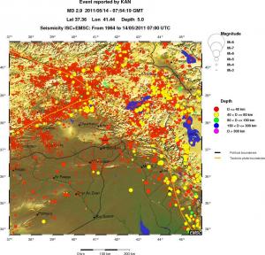regional historical seismicity